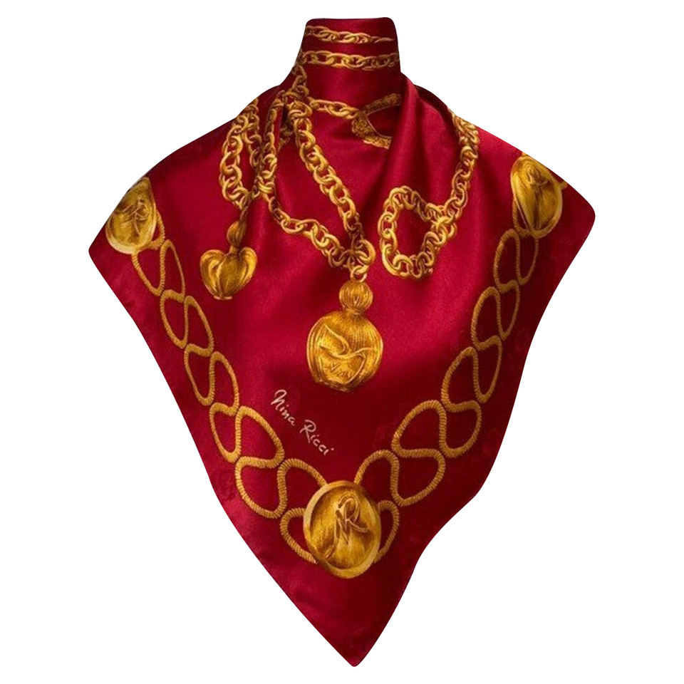 Nina Ricci Echarpe/Foulard en Soie en Rouge