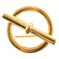 Hermès Wendegürtel mit goldfarbener Schließe 
