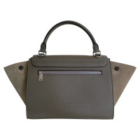 Céline Trapeze Small Leer in Taupe