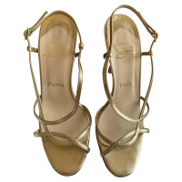 Christian Louboutin Sandalen Leer in Goud