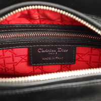Christian Dior Lady Dior Medium Leer in Zwart
