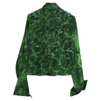 Roberto Cavalli Top Cotton in Green