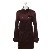 Burberry Veste/Manteau en Coton en Bordeaux