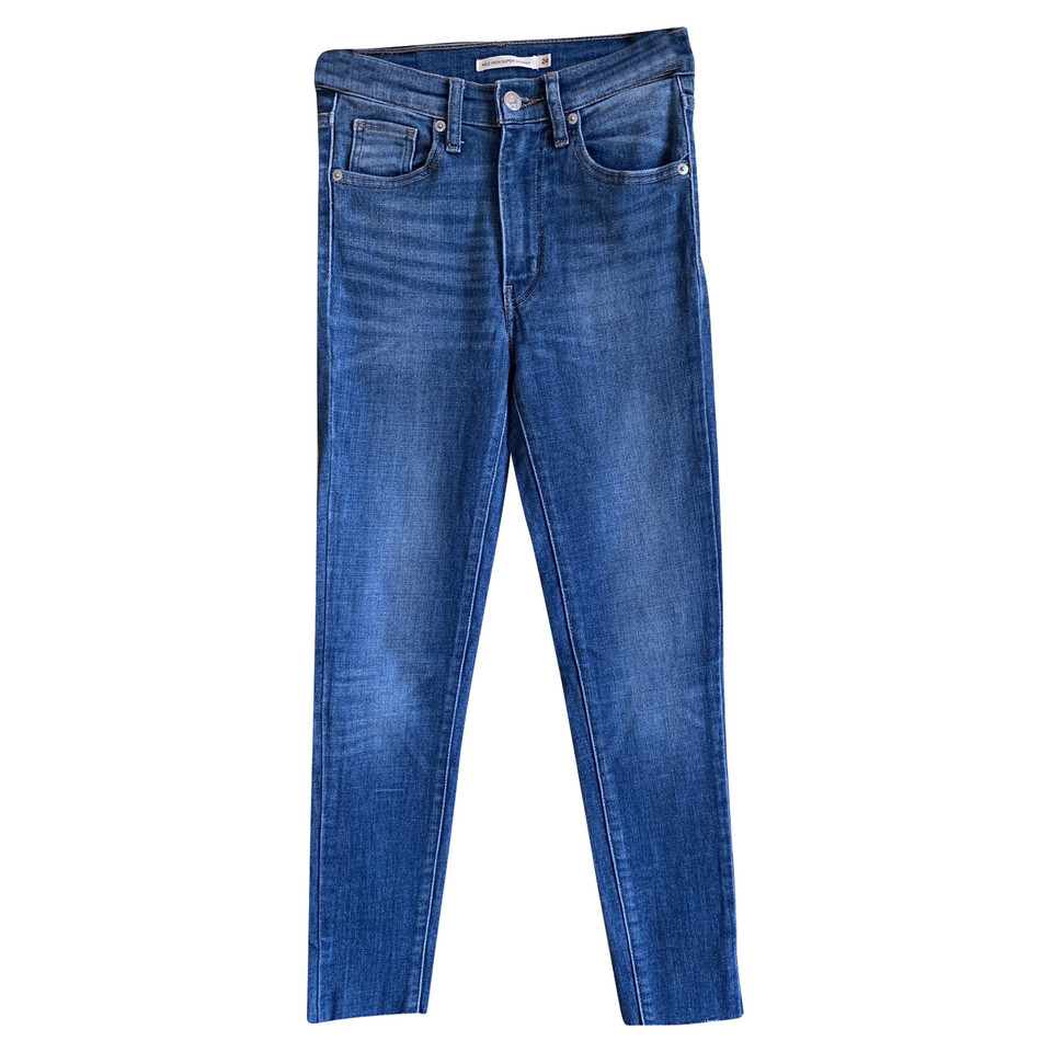 Levi's Paire de Pantalon en Coton en Bleu