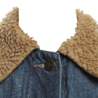Dolce & Gabbana Jeans jacket with woven fur