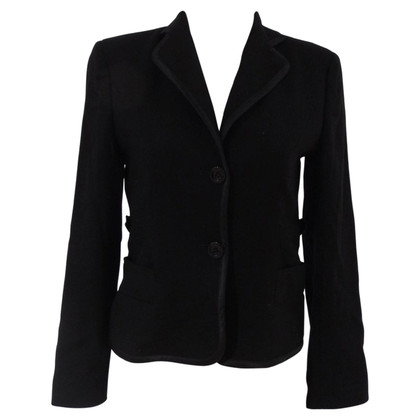 Valentino Garavani Veste blazer en coton noir Valentino