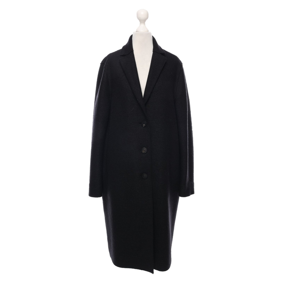 Harris Wharf Jacke/Mantel aus Wolle in Schwarz