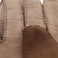 Hermès Handschuhe in Taupe/Dunkelbeige