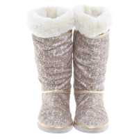 Coach Patterned boots with fur