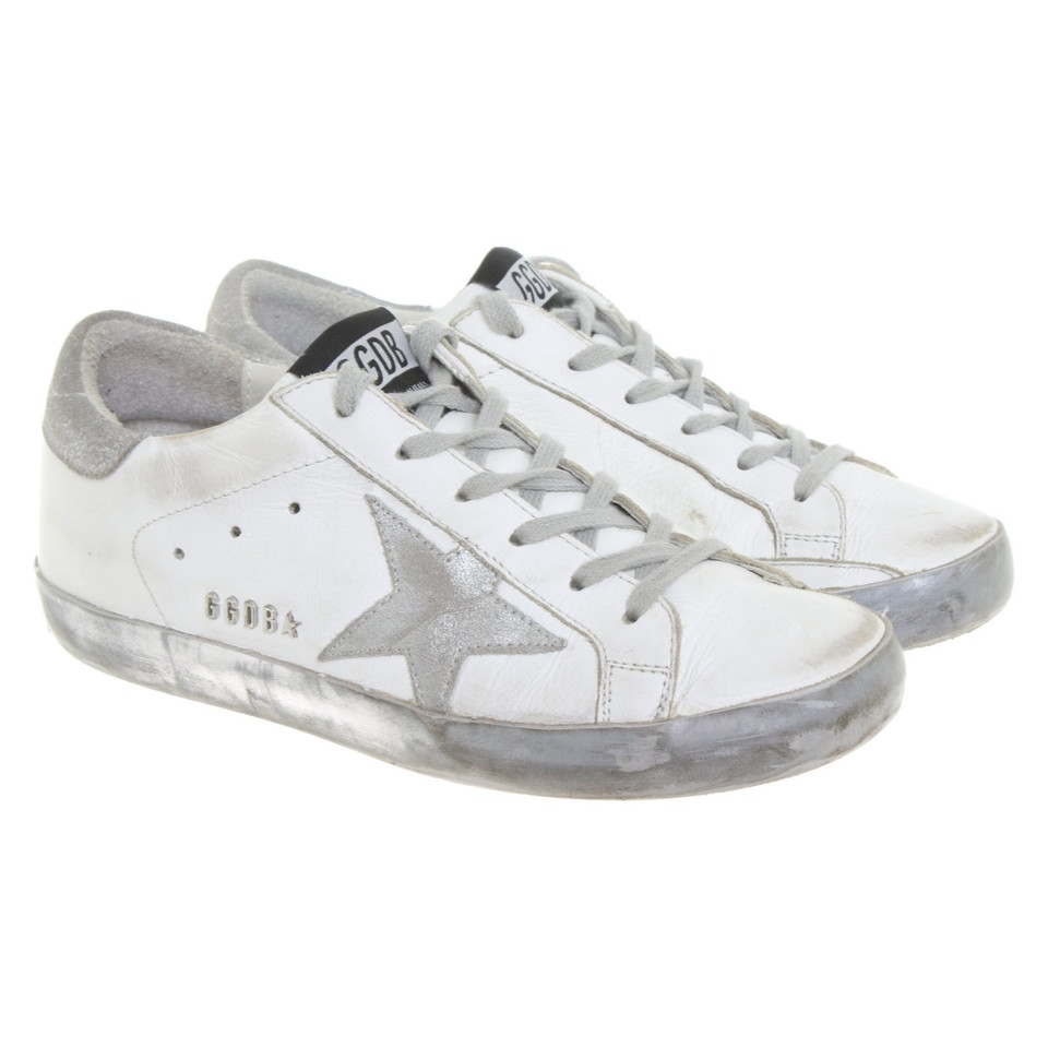Golden Goose Sneakers in bianco / argento