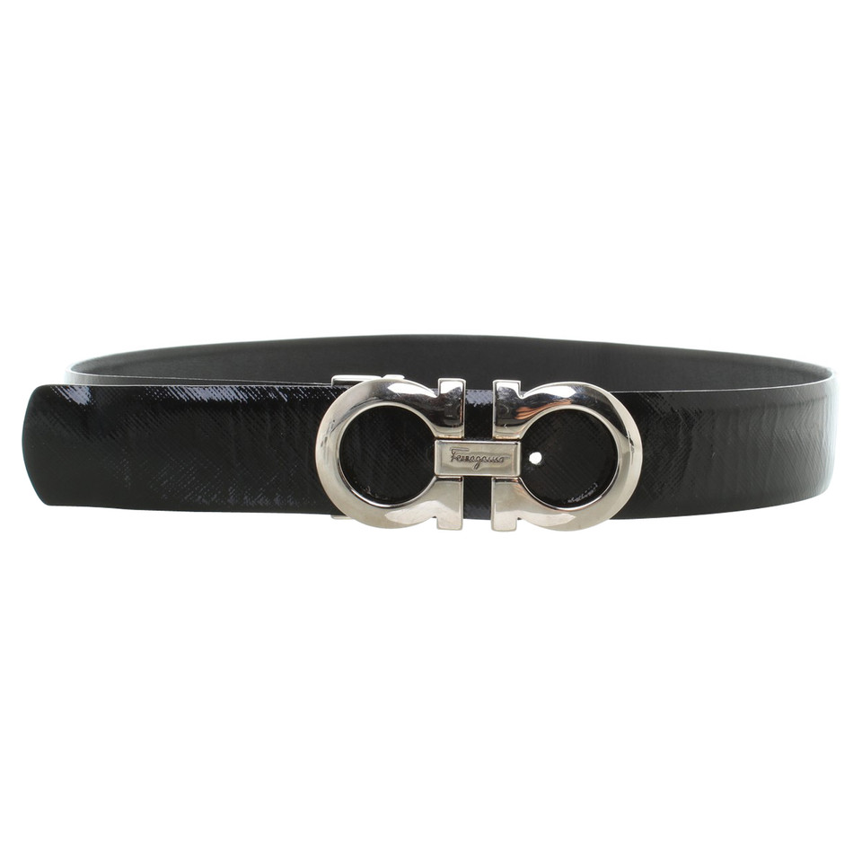 Salvatore Ferragamo Leather belt in black