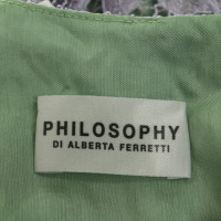 Philosophy Di Alberta Ferretti Kanten jurk in paars / groen
