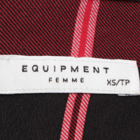 Equipment Zijden blouse met gecontroleerd patroon