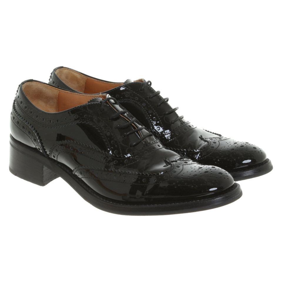 Church's Lace-up shoes Patent leather in Black