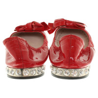 Miu Miu ballerine vernice in rosso