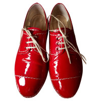 Prada Red lace-up shoes 