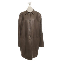 Marni Leather coat in beige