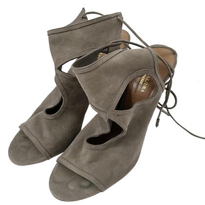 Aquazzura Sandals Suede in Grey