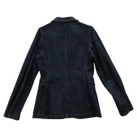 Miu Miu Jacke/Mantel aus Baumwolle in Blau