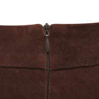 Hemisphere Jupe en cuir marron