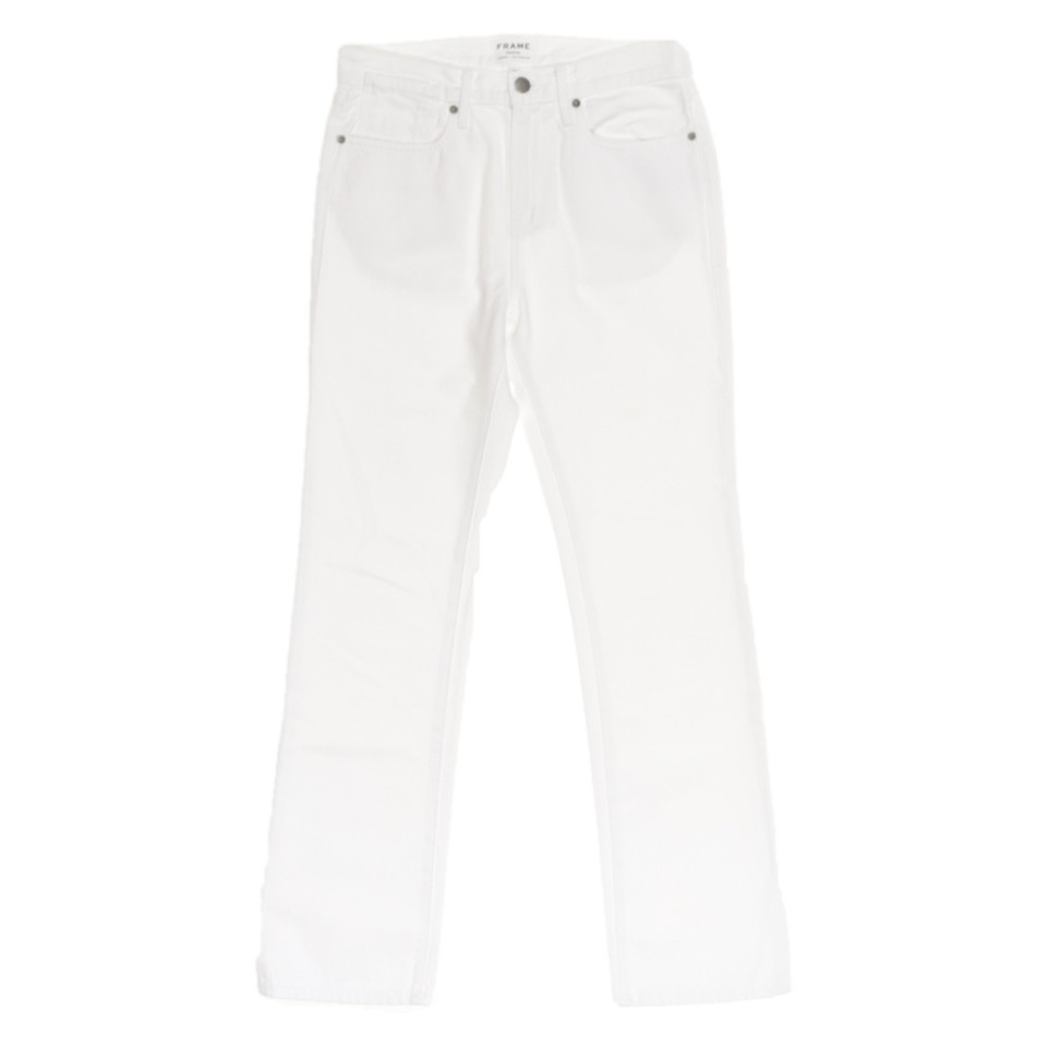 Frame Denim Jeans aus Baumwolle in Weiß