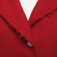 Alberta Ferretti Jacke/Mantel aus Wolle in Rot