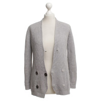 Brunello Cucinelli Kaschmirjacke in Grau