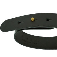 Marni Leather belt with gold buckle