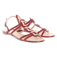 Chanel Sandalen Lakleer in Bordeaux