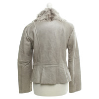 Marc Cain Lamb leather jacket in beige