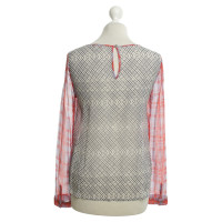 Ella Moss Silk blouse with checked pattern