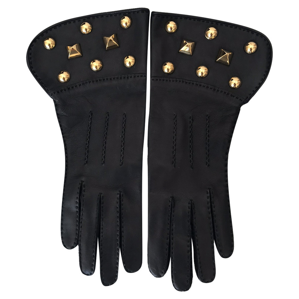 Hermès Handschoenen Leer in Zwart