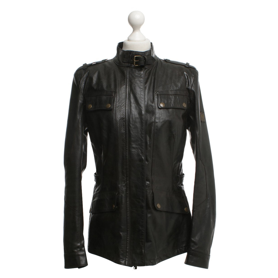 Belstaff Lederjacke in Schwarz