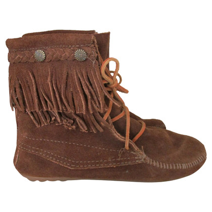 Minnetonka Bottines en Daim en Marron