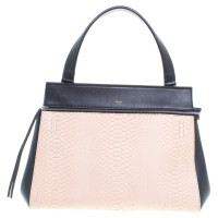 Céline "Edge bag" with reptile leather insert