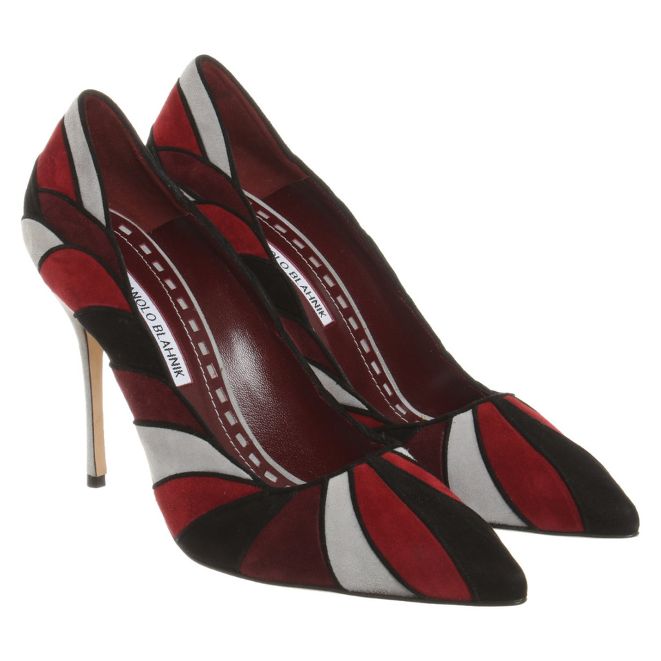 Manolo Blahnik Pumps/Peeptoes en Daim