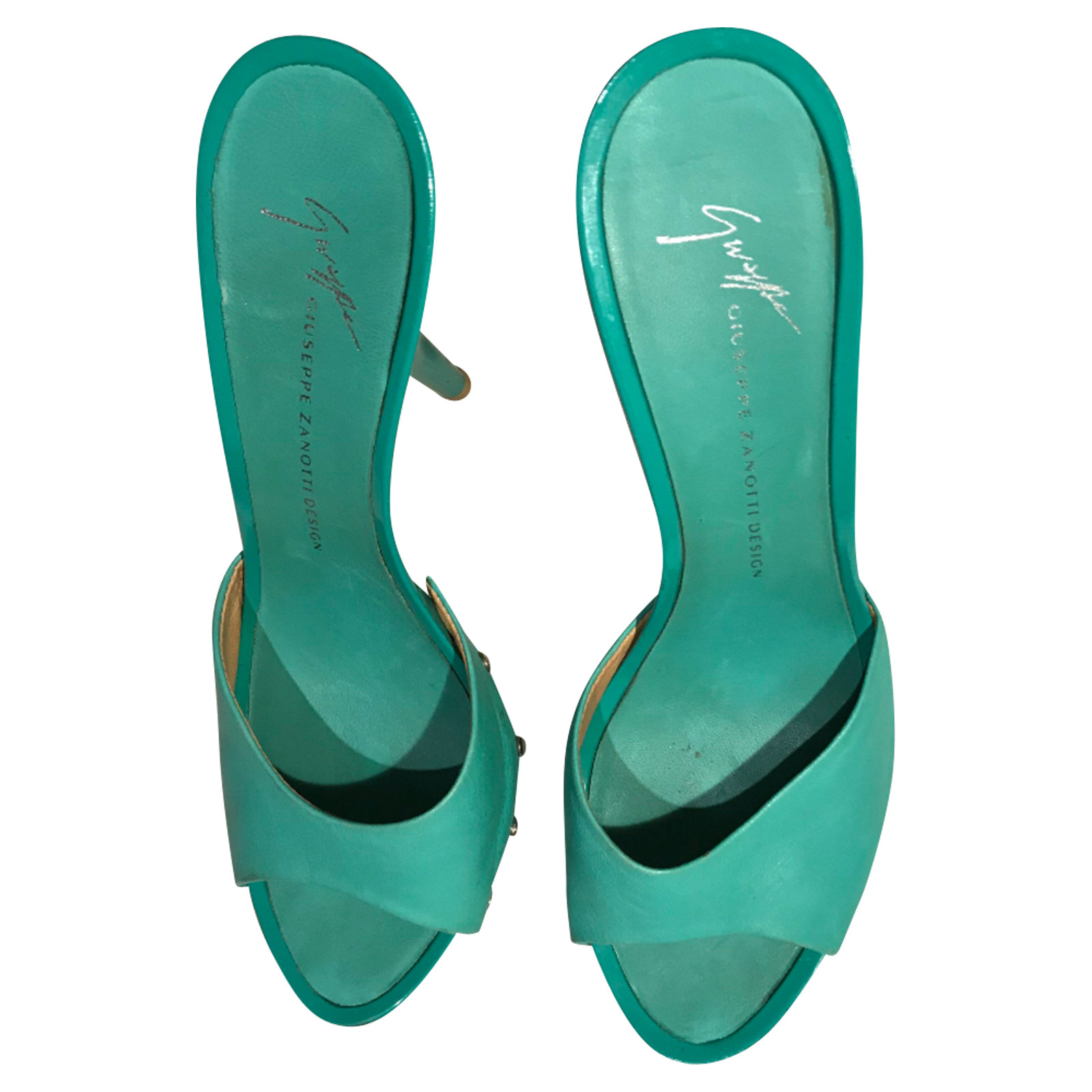 Giuseppe Zanotti Sandals Leather in Green - Second Hand Giuseppe Zanotti  Sandals Leather in Green buy used for 199€ (4482317)