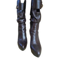 Sergio Rossi Stiefel aus Leder in Braun