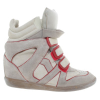 Isabel Marant Sneakerwedges in Beige/Rot