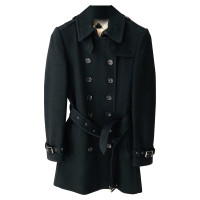 Burberry Giacca/Cappotto in Lana in Nero