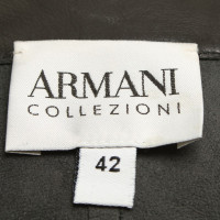 Armani Veste en cuir noir