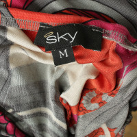 Sky Top in jersey con stampa colorata