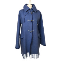 Ermanno Scervino Jacket/Coat Wool in Blue