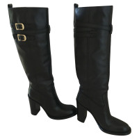 Gucci Schwarze Lederstiefel