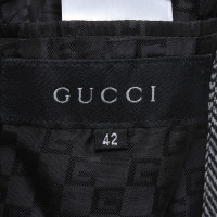 Gucci Manteau avec garniture en cuir
