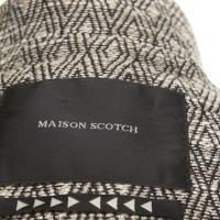 Maison Scotch Cappotto in bianco e nero