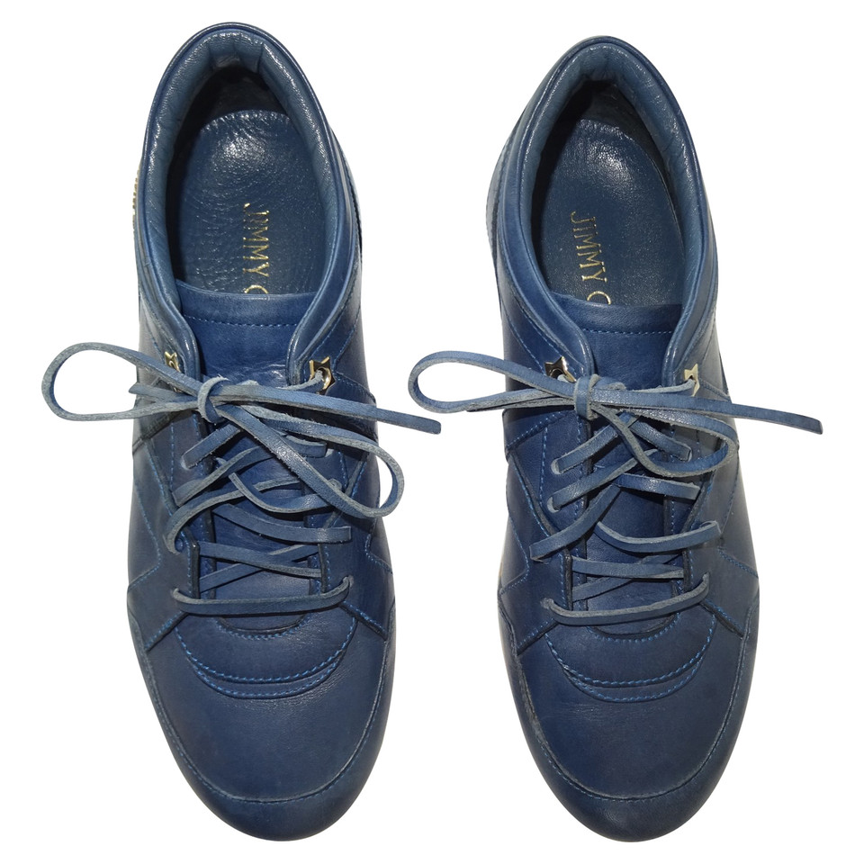 Jimmy Choo Sneakers aus Leder in Blau