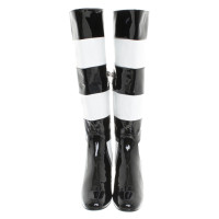 Saint Laurent Bottes avec rayures