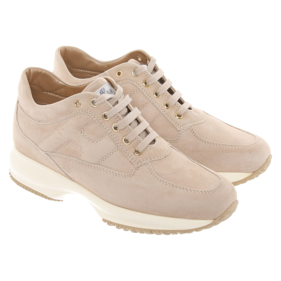 Hogan Sneakers aus Wildleder in Beige