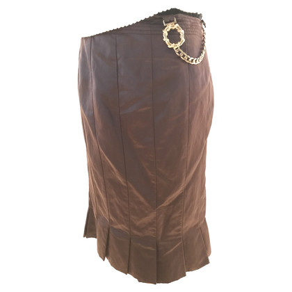 Roberto Cavalli Skirt Linen in Brown